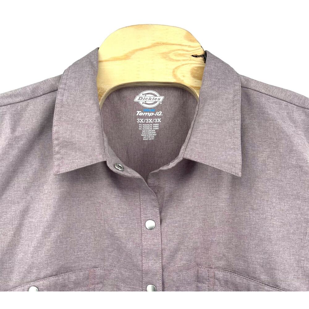Dickies Temp IQ Cooling Snap Up Performance Shirt Women's Size 3XL Short Sleeve